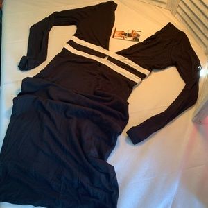 Black Fitted Naked Wardrobe Dress